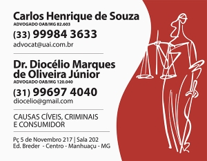 DR. DIOCÉLIO MARQUES DE OLIVEIRA JÚNIOR - ADVOGADO